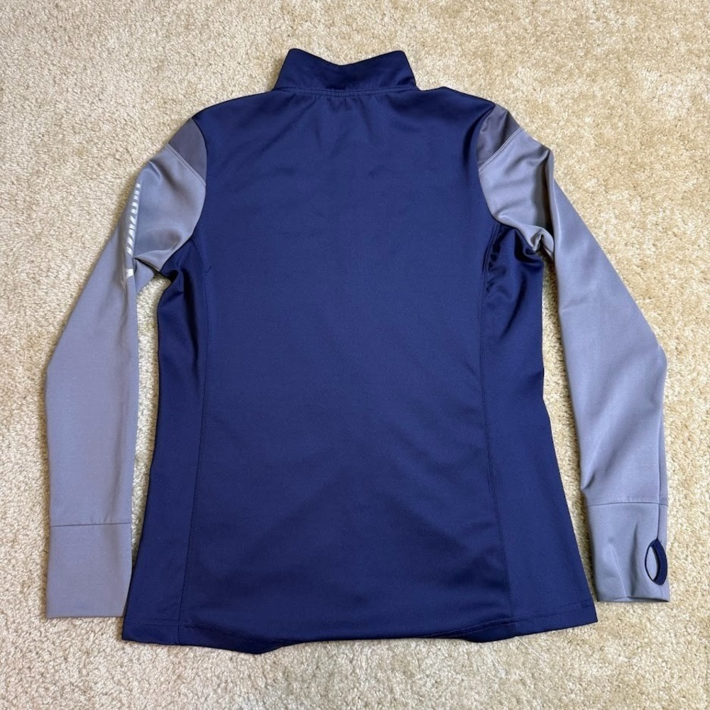 University of Michigan Volleyball Zip Jacket Mizuno Womens‎ L Blue Performance - Picture 2 of 6